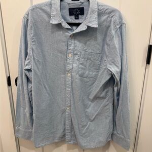 Even Tide Lightweight Button-Down Shirt – Light Blue – Men’s Large – Super Soft